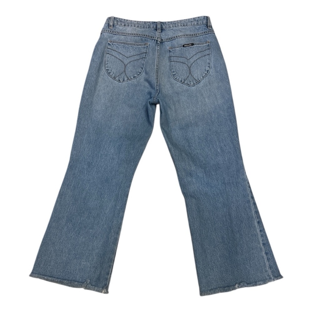 Rolla's Eastcoast High-Rise Flare Frayed Jean Light Vintage Blue SZ 30 Aussie 12